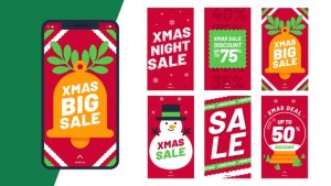 Videohive Christmas Stories 9 in 1 Product Promo template preview
