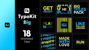 Videohive Typo Kit Big Titles for After Effects Titles template preview