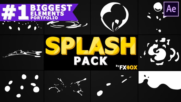 Cartoon Splash Elements | After Effects Video Displays template preview