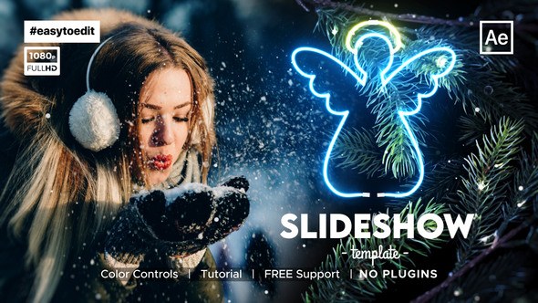 Christmas Slideshow Video Displays template preview