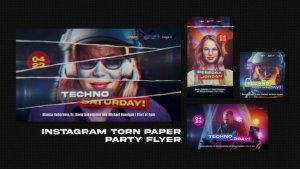 Videohive Instagram Torn Paper Party Flyer Product Promo template preview