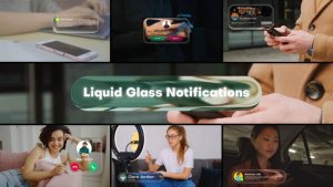 Videohive Glass Liquid Notifications Titles template preview