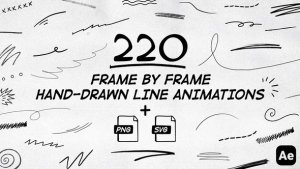 Videohive 220 Frame By Frame Animated Lines Elements template preview
