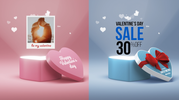 Videohive Valentine's Gift Box Openers template preview
