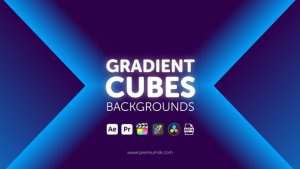 Videohive Gradient Cubes Backgrounds Elements template preview