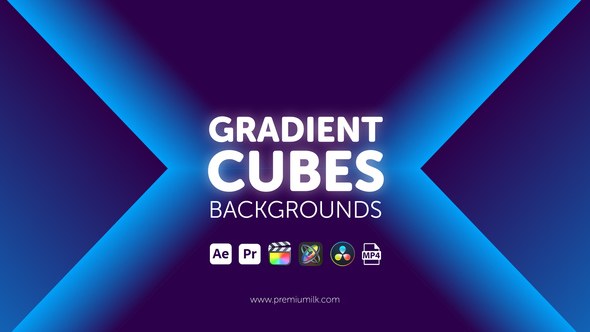 Videohive Gradient Cubes Backgrounds Elements template preview