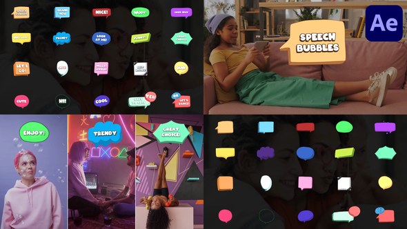 Videohive Speech Bubbles And Titles for After Effects Titles template preview