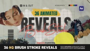 Videohive Brush Stroke Reveals Elements template preview