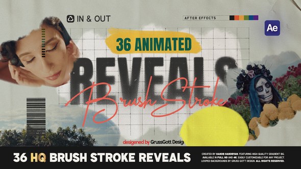 Videohive Brush Stroke Reveals Elements template preview
