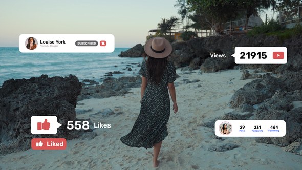 Videohive Social Media Elements 46411032 Video Displays template preview