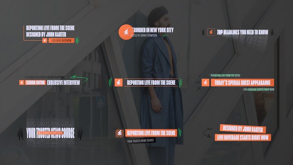 Videohive Interview Name Tag Corporate & Vlog Edition Elements template preview