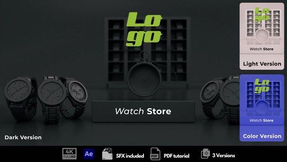 Videohive Watch Store Logo Stings template preview
