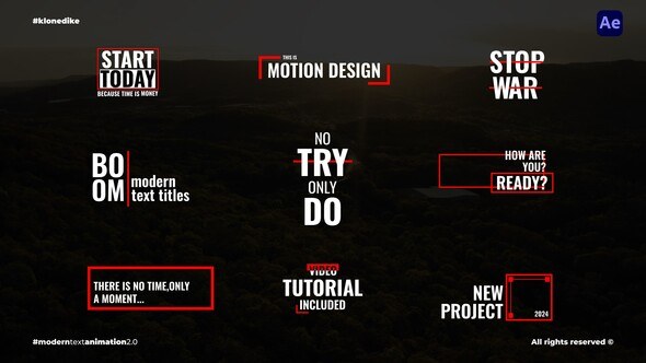 Videohive Modern Text Animation 2.0 Titles template preview
