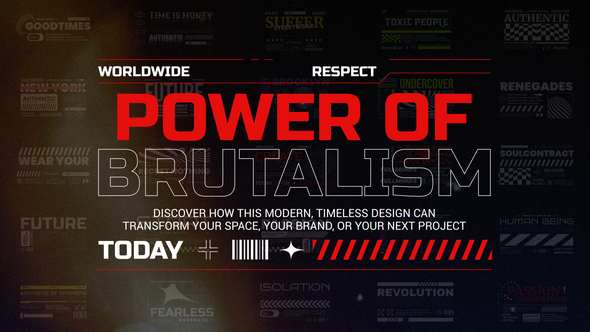 Videohive Brutalism Titles Titles template preview