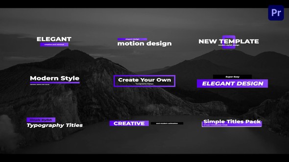 Simple Creative Titles For Premiere Pro Premiere Pro template preview