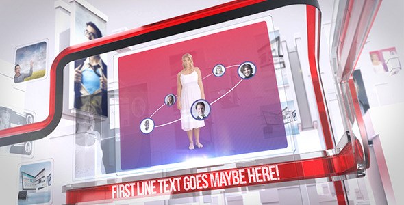 Clean Corporate Broadcast Intro Video Displays template preview