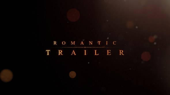 Romantic | Trailer Titles Video Displays template preview
