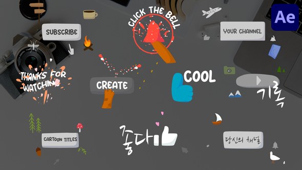 Videohive Cartoon Kids Subscribers for After Effects Titles template preview