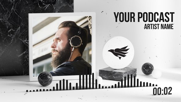 Podcast And Music Visualizer Video Displays template preview