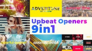 Videohive Upbeat Summer Openers - Bundle 9 in 1 Openers template preview