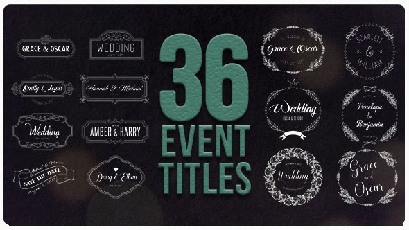 36 Event Titles Video Displays template preview