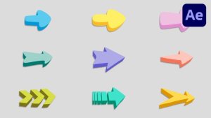 Videohive Cartoon 3D Arrow | After Effects Elements template preview
