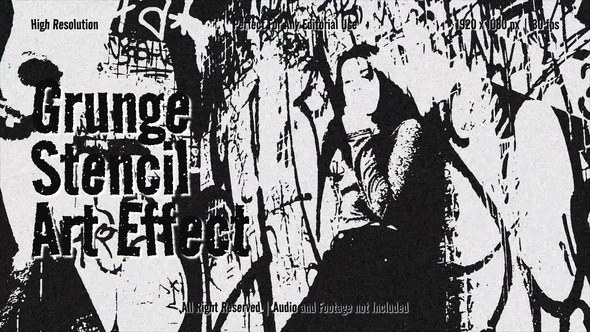 Grunge Stencil Art Effect Elements template preview