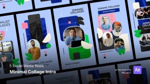 Videohive Social Media Reels - Minimal Collage Intro After Effects Project Files Openers template preview