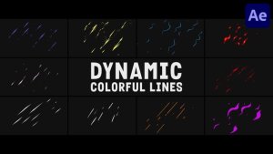 Videohive Dynamic Colorful Lines for After Effects Elements template preview