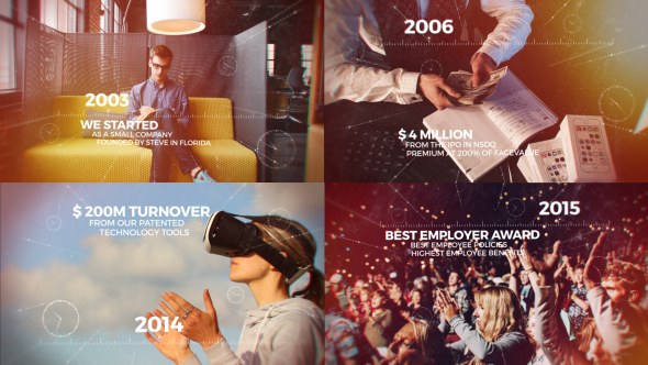 Videohive Cinematic Timeline Slideshow Video Displays template preview