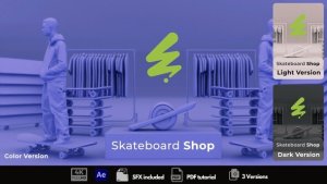 Videohive Skateboard Shop Logo Stings template preview
