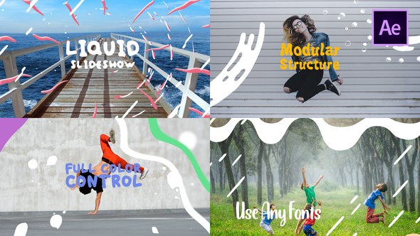 Videohive Colorful Liquid Slideshow Openers template preview