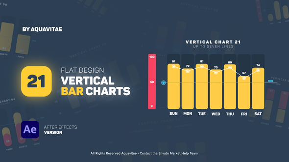 Videohive Flat Design Vertical Bar Charts Infographics template preview