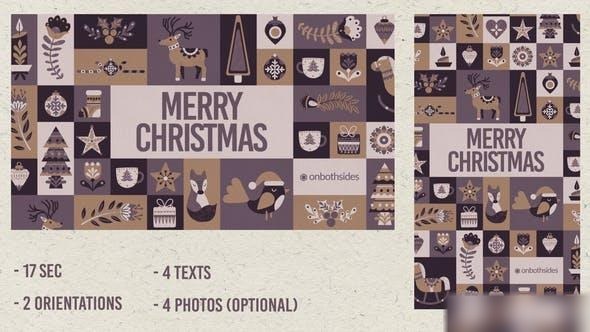 Videohive Christmas Mosaic Openers template preview