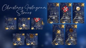 Videohive Christmas instagram stories and post 55485022 Openers template preview
