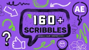 Videohive Scribble Animation Pack вЂ“ Hand-Drawn Doodle FX & Motion Overlays Elements template preview