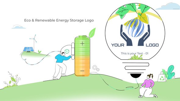 Videohive Eco & Renewable Energy Storage Logo Openers template preview