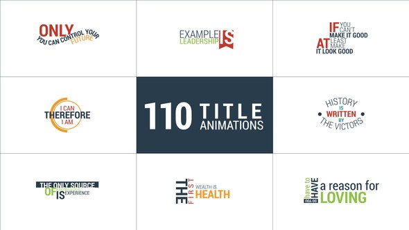 110 Title Animations Video Displays template preview