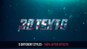 3D Texts Effects - No Plugins Video Displays template preview