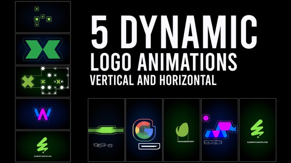 Dynamic Logo Pack 5in1 Logo Stings template preview
