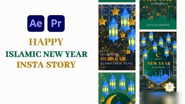 Videohive Happy Islamic New Year Instagram Story Ramadan template preview