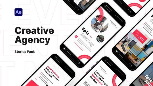 Videohive Creative Agency Stories Pack Video Display After Effect Template Product Promo template preview