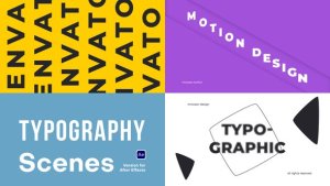 Videohive Typo Scenes Titles template preview