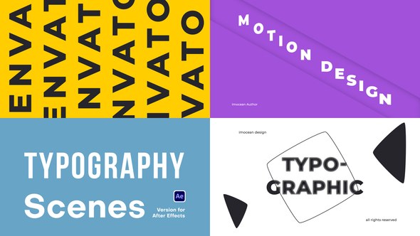 Videohive Typo Scenes Titles template preview