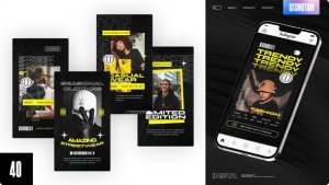 Videohive Peach Streetwear Instagram Stories Video Displays template preview