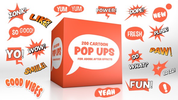 Videohive Cartoon Pop-Ups Titles template preview