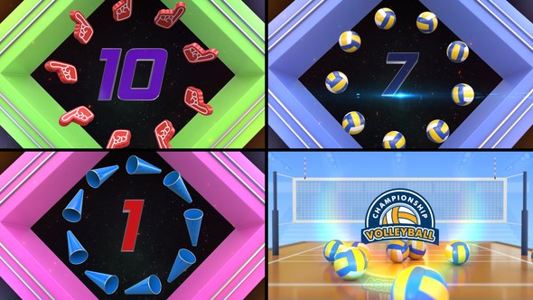 Videohive Volleyball Countdown 6 Elements template preview