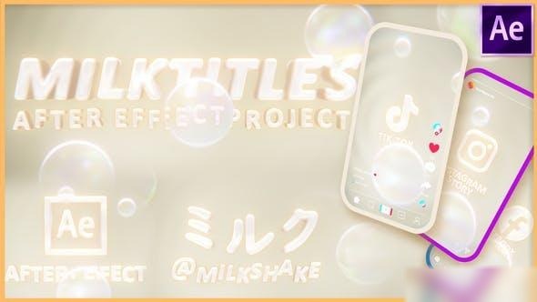 Videohive Milk Logo Text Titles Openers template preview