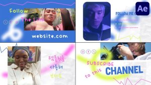Videohive Spray Texture Social Media Slides | After Effects Openers template preview