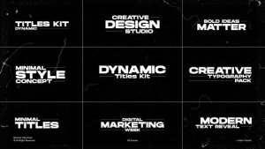 Videohive Minimal Titles Pack | After Effects 60155042 Titles template preview